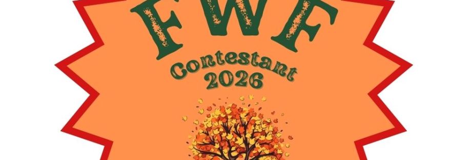 Orange circle with crimped edges reads "FWF Contestant 2026"